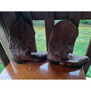 Laredo Work Western Vamp Fox Leather Oil Chemical Resistant Boots Men’s US 9 1/2